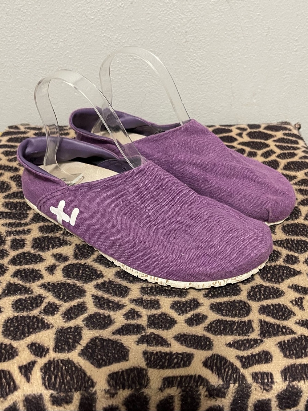 OTZ Cork Lite Slip On Lightweight Shoes Purple Linen Casual Womens Euro 41/10